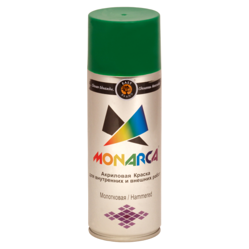 Краска аэрозольная молотковая MONARCA, темно-зеленый