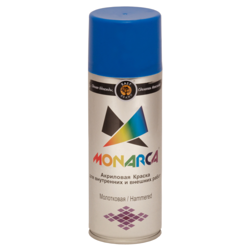 Краска аэрозольная молотковая MONARCA, синий