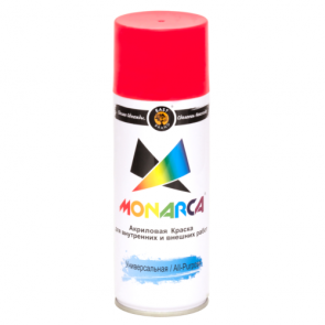 Краска аэрозольная MONARCA, RAL3020 светофорный-красный