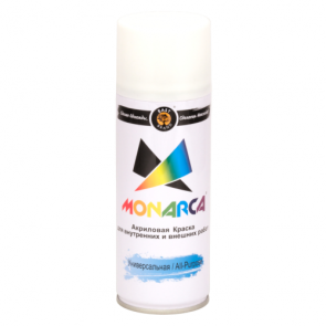 Краска аэрозольная MONARCA, RAL9003 белый глянцевый