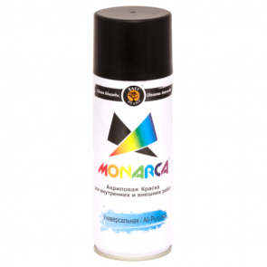 Краска аэрозольная MONARCA, RAL9005 черный глянцевый