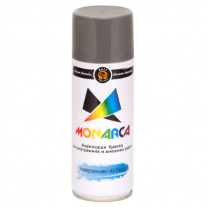 Краска аэрозольная MONARCA, RAL9006 белый алюминий