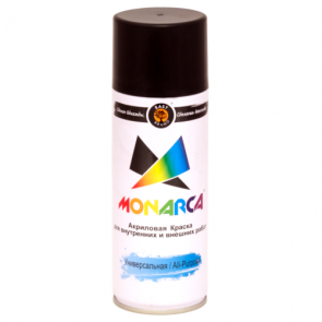 Краска аэрозольная MONARCA, RAL9005 черный матовый