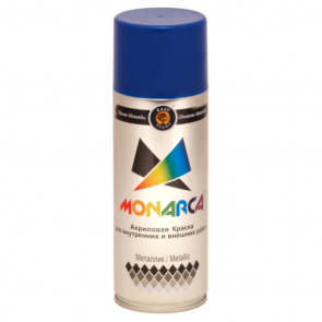 Краска аэрозольная металлик MONARCA, блестящий голубой