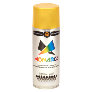 Краска аэрозольная металлик MONARCA, яркое золото