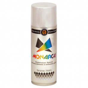 Краска аэрозольная металлик MONARCA, яркий хром