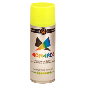 Краска аэрозольная флуоресцентная MONARCA, желтый