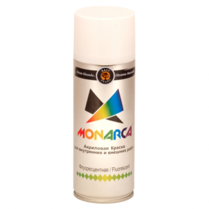 Краска аэрозольная флуоресцентная MONARCA, белый