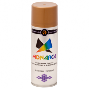 Краска аэрозольная молотковая MONARCA, коричневый