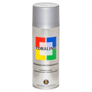 Краска аэрозольная Coralino, 200 г., RAL9006 (Белый Алюминий)