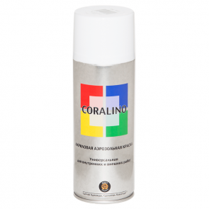 Краска аэрозольная Coralino, 200 г., RAL9003 (Белый Матовый)