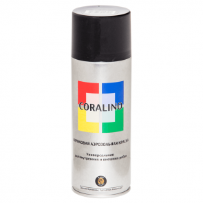 Краска аэрозольная Coralino, 200 г., RAL9005 (Черный Матовый)