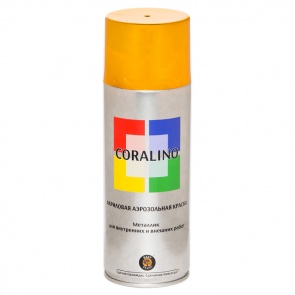 Краска аэрозольная металлик Coralino, 200 г., 30318 (Яркий Хром)